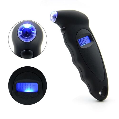 Noir - Compteur De Jauge De Pression D'air De Voiture, Roue Numérique, Surveillance De La Pression, Écran Lcd, Haute Précision, Nouveau