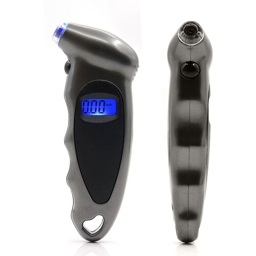 Gris - Compteur De Jauge De Pression D'air De Voiture, Roue Numérique, Surveillance De La Pression, Écran Lcd, Haute Précision, Nouveau