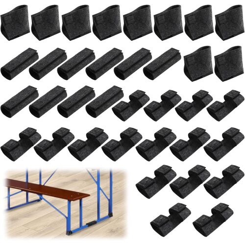 36 Pieces Beer Tent Floor Protectors Felt Pad Chair Floor Protectors For Chair Legs Felt Sliders For Beer Benches, Garden Tables Table Legs (Three Shapes)