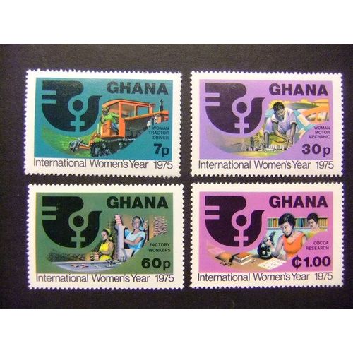 Ghana 1975 Année Internationale De La Femme Yvert 532 / 35 ** Mnh