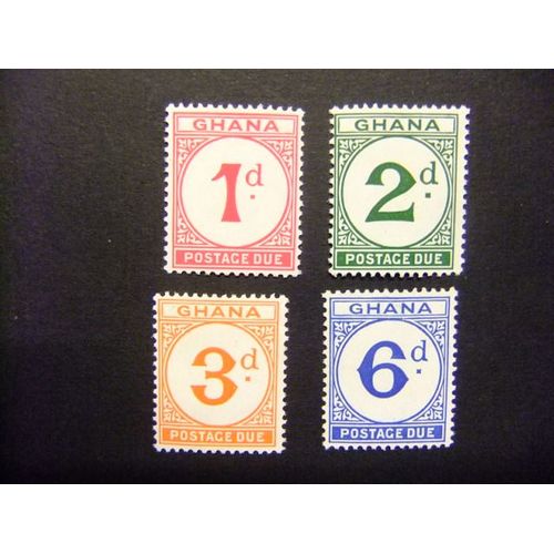 Ghana 1958 Timbres De Cotê De L` Or 1923-1952 Ghana Yvert Tax 6 / 9 ** Mnh
