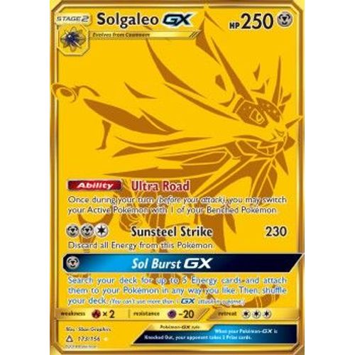 Solgaleo Gx - Ultra Prisme - Gold Card