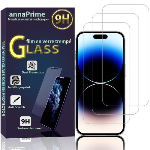 Lot / Pack De 3 Films Verre Trempé Pour Apple Iphone 14 Pro 6.1" Protection D'écran