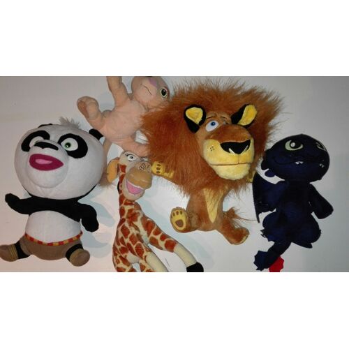 Lot De 5 Peluches Disney Et Dreamworks, Po, Dragons...