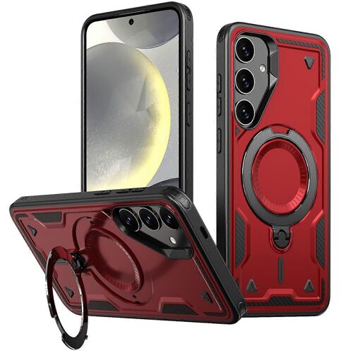 Pour Samsung Galaxy S25+ / S24+ Coque Compatible Avec Magsafe Protection Militaire Pc + Béquille Tpu Pho
