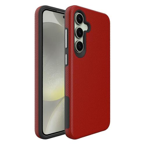 Pour Samsung Galaxy S24 FE Coque TPU+PC Quatre Coins Anti-Chute Housse de Téléphone - Rouge