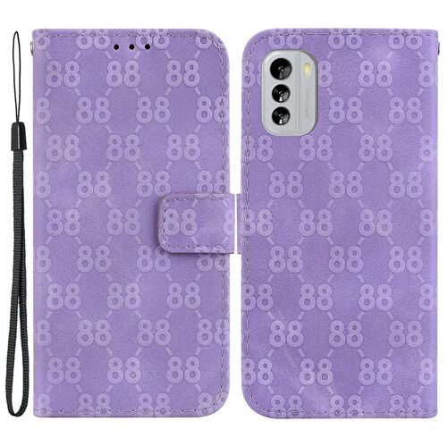 Coque de support pour Nokia G60 5G Téléphone Portable Double 8-Forme Impression Étui En Cuir Couverture Portefeuille