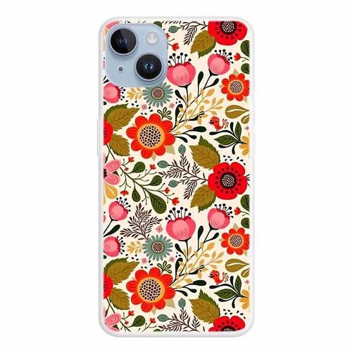 Pour iPhone 15 Motif Impression Téléphone Coque Antichoc Slim Fit TPU Couverture