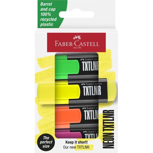 Faber-Castell Mini-Surligneur Txtlnr, Étui En Carton De 4
