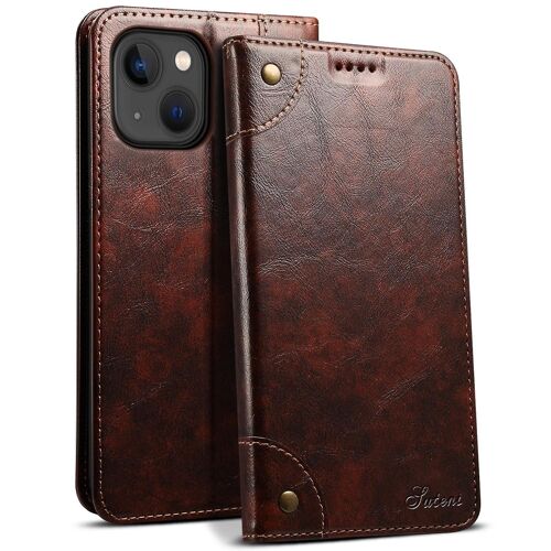 Suteni 055 Series Strong Auto Closure Case Wallet Stand Phone Shell Pour Iphone 13 Mini 5,4 Pouces