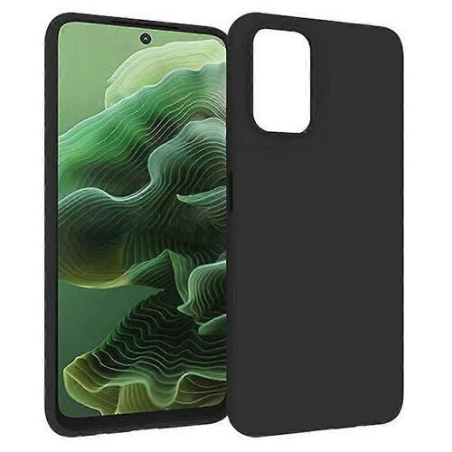 Pour Motorola Moto G35 5G Coque Soft Matte Back TPU Noir Housse de téléphone, grande découpe
