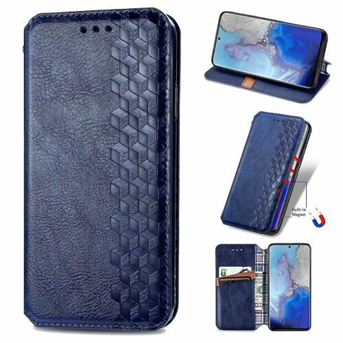 Coque de téléphone de portefeuille de texture de losange auto-absorbée à la mode pour Samsung Galaxy S20 4G/S20 5G