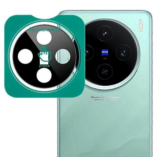 IMAK pour vivo X100s 5G Protecteur d'objectif d'appareil photo en verre trempé avec cadre auto-positionnant (Versi noir