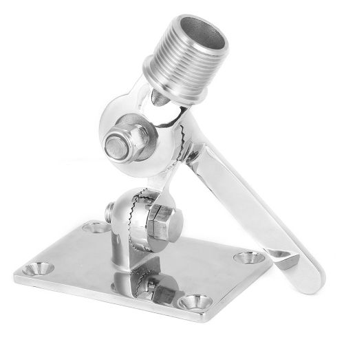 Support de support de base réglable pour antenne talkie marine VHF en acier inoxydable