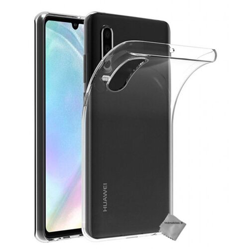 Housse etui coque silicone gel fine pour Huawei P30 + film ecran TRANSPARENT TPU