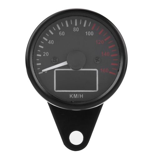 Universel 0   160 Km/H Moto NuméRique Led Lcd Compteur De Vitesse TachymèTre Jauge De Vitesse RéTro Noir