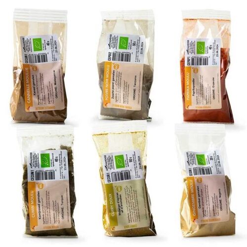 Kit 6 Épices En Poudre Bio