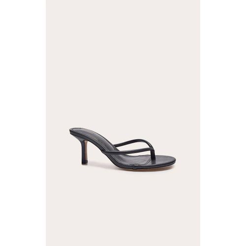 Mules Noires Style Tongs Talon Noir