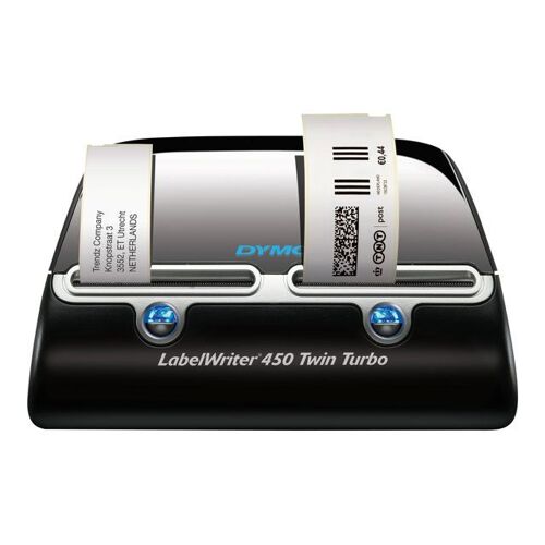 Dymo Labelwriter 450 Twin Turbo - Imprimante D'étiquettes - Papier Thermique - Rouleau (6,2 Cm) - 600 X 300 Ppp - Jusqu'à 71 Étiquettes/Minute - Capacité : 2 Rouleaux - Usb