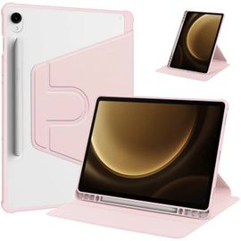 Pour Samsung Galaxy Tab S10 Lite S9 Fe 10.9 Réveil Étui Galaxy Tab S11 S7 S8 Plus Fe 13.1 12.4 A9 11 S6 Lite 10.4 360 Degrés Housse De Protection.Rose.Tab A9 Plus 11 Inch