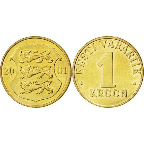 Pièce Monnaie - Estonie, 1 Kroon 2001