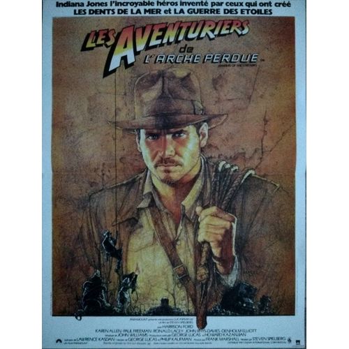 Indiana Jones Les Aventuriers De L'Arche Perdue Affiche Cinéma Petit Format Roulée 53x40cm, Steven Spielberg, Harrison Ford