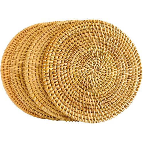 Jexnovashop-Fait À La Main En Rotin Support De Pot, Antidérapant, Durable, Résistant À La Chaleur Hot Pads Idéal Moderne Home Decor Dessous-De-Verre Résistant À La Chaleur Isolation Tasse Tapis - 20