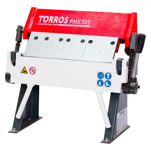Plieuse manuelle d'établi largeur du travail 305 mm épaisseurs jusque 1 mm lame supérieure segmentée Torros PME305