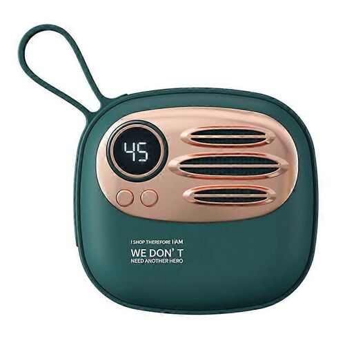 MBB-01E Chauffe-mains électrique d'hiver 5000mAh avec 2 niveaux de chaleur, chauffe-mains à affichage numérique - Vert