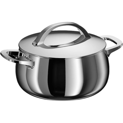Home Casserole (20Cm) ¿ Casserole En Acier Inoxydable Avec Couvercle ¿ Convient À Toutes Les Plaques, Y Compris Induction ¿ Casserole À Pâtes ¿ Lavable Au Lave-Vaisselle & Résistant Au Four