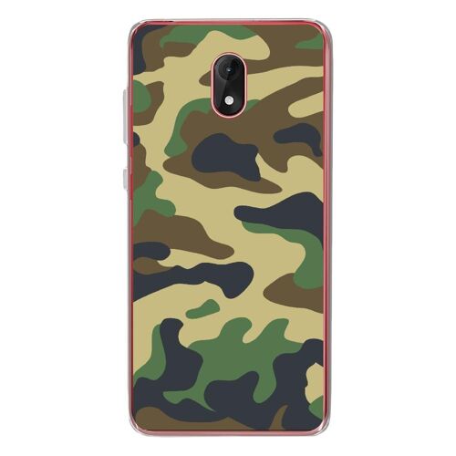 Coque souple pour Wiko Lenny 5 avec impression Motifs Camouflage militaire vert