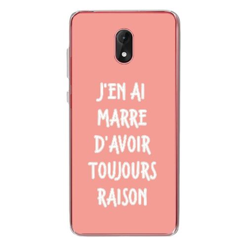 Coque souple pour Wiko Lenny 5 avec impression Motifs marre d'avoir raison rose
