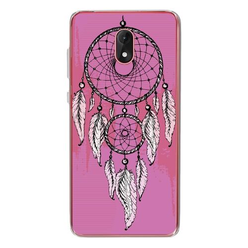 Coque Souple Pour Wiko Lenny 5 Avec Impression Motifs Attrape Rêve Sur Fond Ros