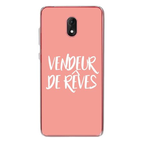 Coque souple pour Wiko Lenny 5 avec impression Motifs vendeur de rêves rose