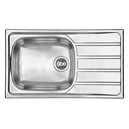 Evier Quartz 86x50cm 1 grand bac 1 egouttoir inox mini-structure