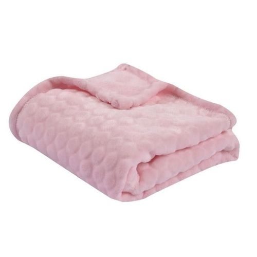 Doux Nid Couverture Bubulle 75x100cm Rose
