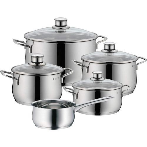 Jexnovashop-0730356040 Set De 5 Cuissons Acier Chromé Argent 80 Cm