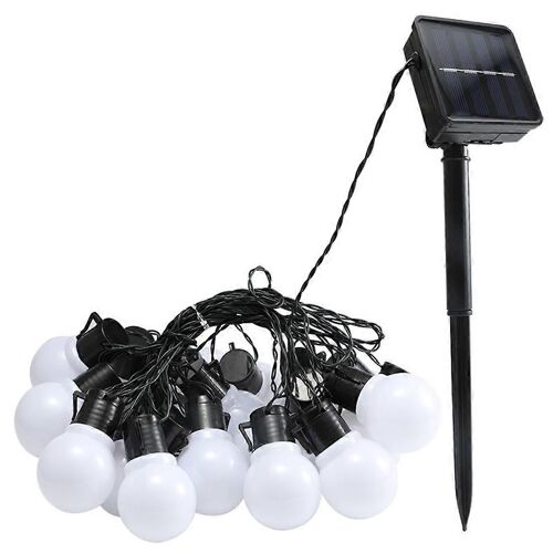Led Lampe Solaire Puissance Led Chaîne Guirlandes Guirlandes Jardin Décor De Noël Pour L'extérieur (20 Lampe)