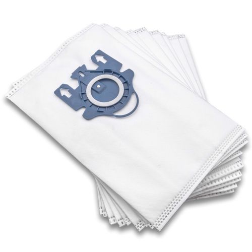 vhbw 10x Sacs compatible avec Miele Electronic 2000, Electronic 2500 aspirateur - microfibres non tissées, 27,5cm x 18cm, blanc