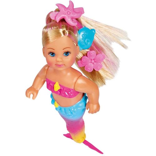 Simba 105733318 Evi Love Swimming Mermaid Evi En Forme De Sirène Avec Figurine De Poisson 12 Cm Pour Enfants À Partir De 3 Ans