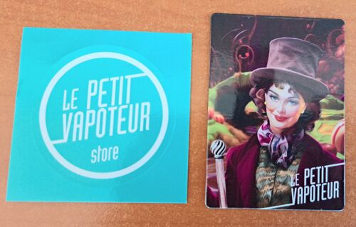 Le Petit Vapoteur Autocollant + Aimant Magnet Frigo Femme Au Chapeau - Objet Publicitaire - Neuf - Envoi Très Rapide Et Soigne.