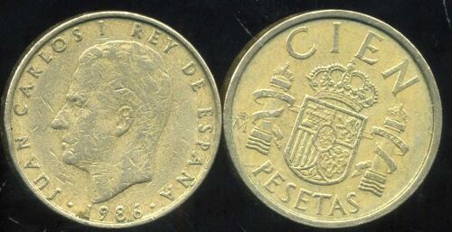 Pièce Monnaie Espagne 1986 - 100 Ptas - Cien Pesetas - Juan Carlos