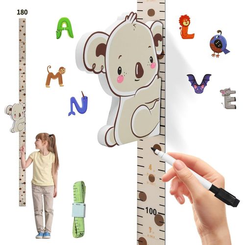 Toise De Croissance 3d Koala,Pour Enfant,Tableau De Hauteur,Barre Demesure,Altimètre Pour Chambre D'enfant,Jardin D'enfants,Autocollantmural