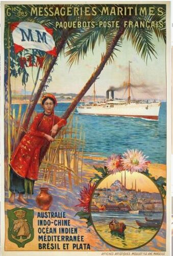 Affiche Messagerie Maritime
