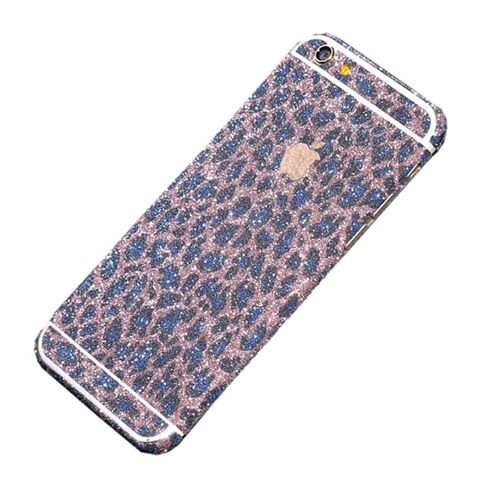 Sticker Iphone 5 5s Se Leopard Paillette Strass Bling Integral Autocollant