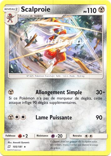 Pokémon - 105/181 - Scalproie - Sl9 - Soleil Et Lune - Duo De Choc - Rare