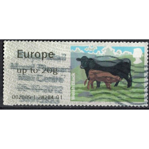 Royaume Uni 2012 Vignette Animaux De La Ferme Cow Vache Welsh Black Su