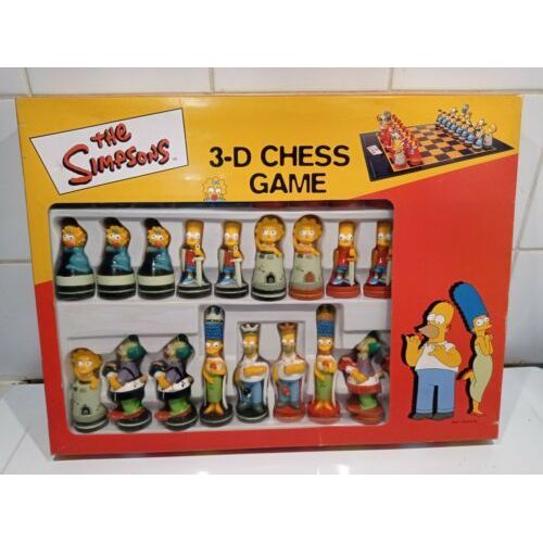 Jeu D'échecs Les Simpsons 3d Chess United Labels Comicware 2010 Complet Rare