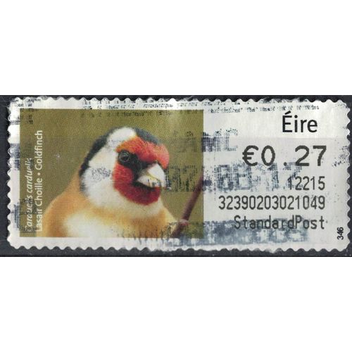 Irlande Vignette Oblitérée Bird Oiseau Chardonneret Élégant Carduelis Carduelis Su