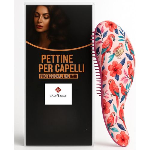 Brosse À Cheveux Démêlante À Poils Doux,Brosse À Poils Doux,Brosse À Cheveux De Voyage,Idée Cadeau (Fantaisie Tropicale,Grande) 
